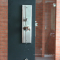 Segurança fechadura de porta de entrada de aço inoxidável de luxo com placa e alça
